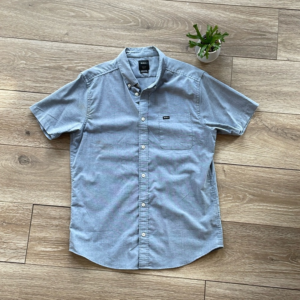 Blue Rvca Button Down - image 1